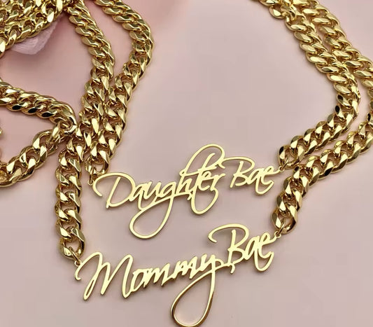 Cuban name necklace